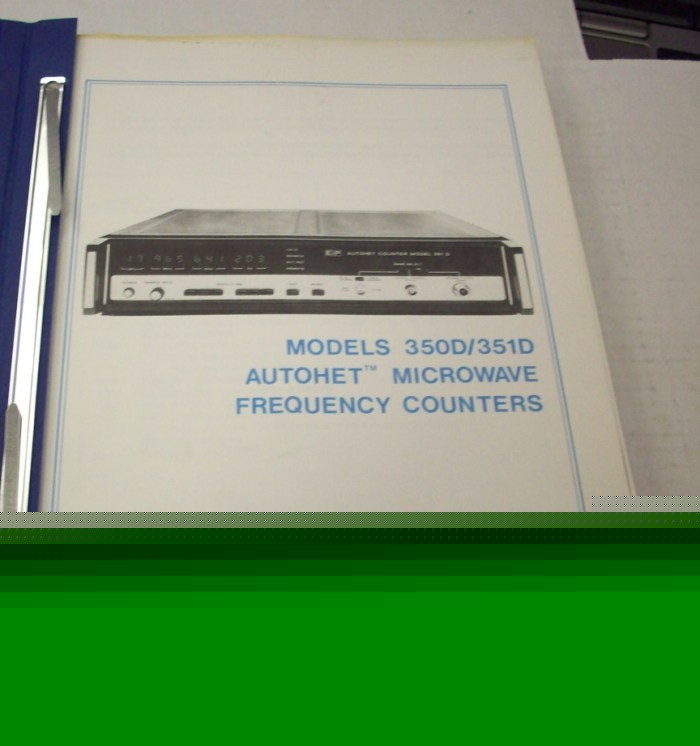 Eip 350D/351D microwave freq counter op serv manual