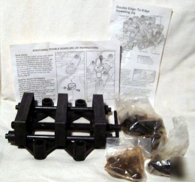 New double edge to edge wood doweling jig in box