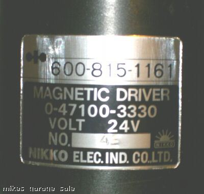 Komatsu 600-815-1161 nikki magnetic driver 24 volt obo