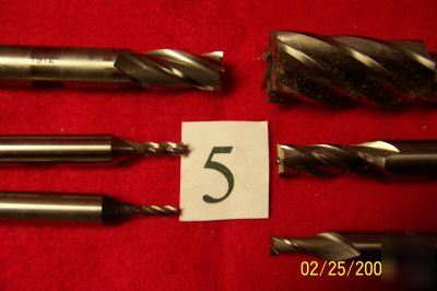 New high speed steel end mills 6 pcs 
