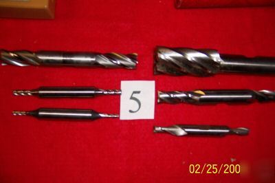 New high speed steel end mills 6 pcs 