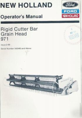 Nh service parts ctlg for models 971 & 973 grain head