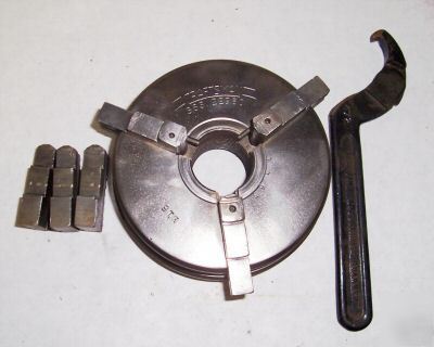 Org. craftsman 5â€ reversing 3 jaw keyless lathe chuck