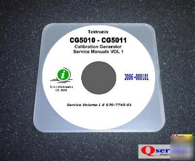 Tektronix tek CG5010 CG5011 VOL1 service manual cd