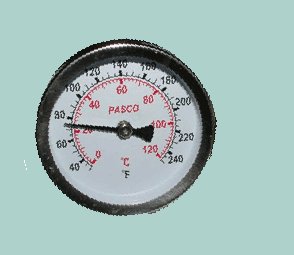 Biodiesel thermometer ~ dial type bio diesel temp gauge