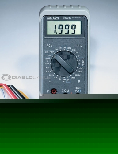 Extech 380224 heavy duty phase indicator / multimeter