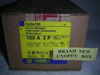 New FA34100 square d unopen box ----------------> brand 