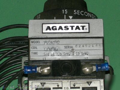 Agastat 1.5-15 second timer 120 volts 7022ACSY2 nos obo