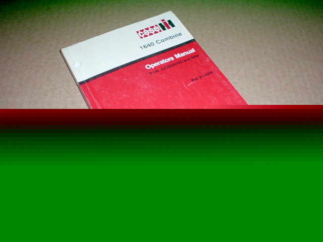 Case ih 1640 combine operator manual