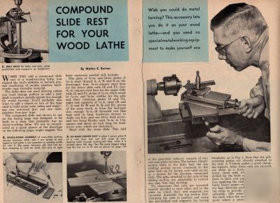 How to make a compound slide rest for a wood lathe
