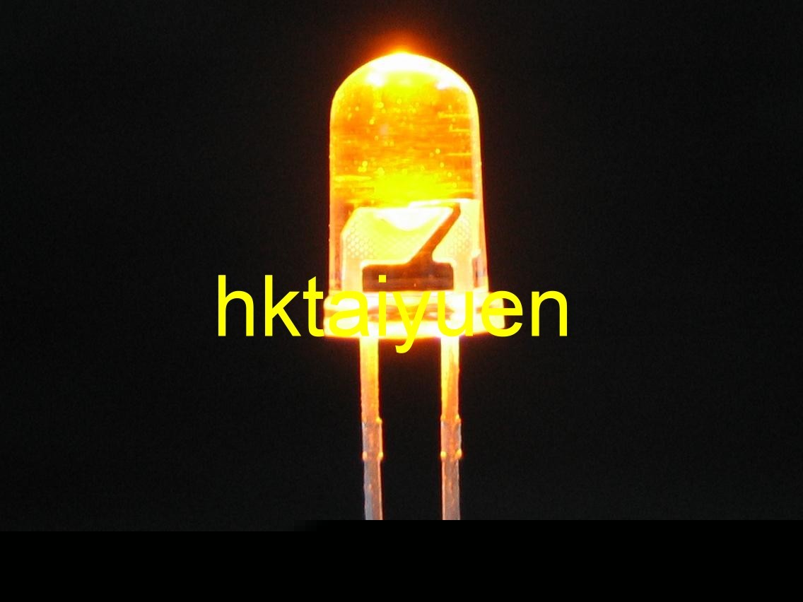100X yellow 3MM led 5000MCD bulb lamp free resistors