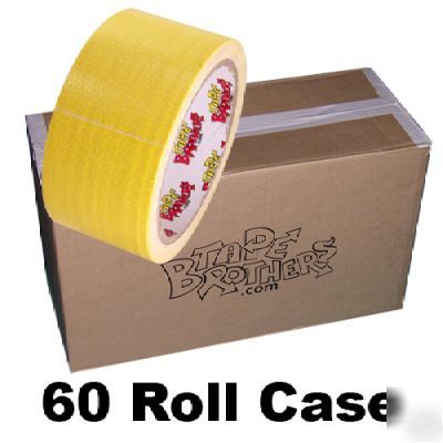 60 roll case of yellow duct tape 2