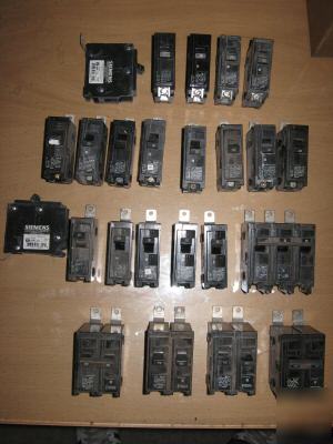 24 siemens bl breakers 1 2 3 pole 40 30 20 amp great 