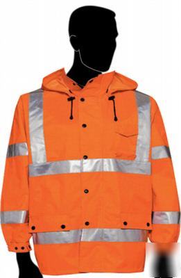 Ansi osha class iii 3 windbreaker safety tow jacket 2X