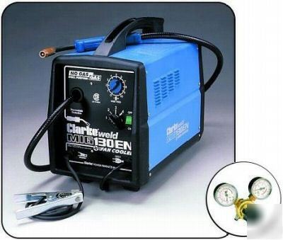 Clarke 130EN mig welder & gauges w\ 10/2 year warr
