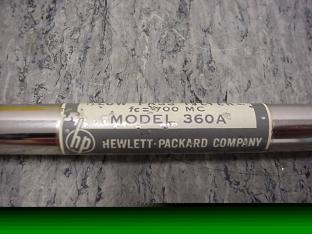 Hewlett packard hp 360A low pass filter