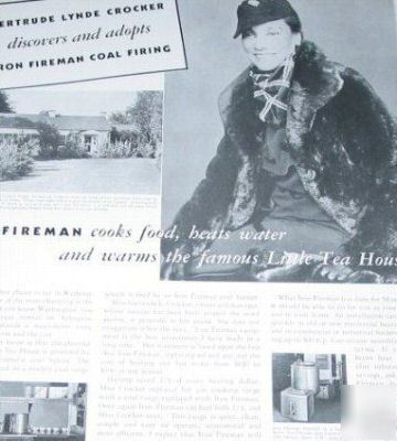 Iron fireman automatic coal burner -3 1936 ads