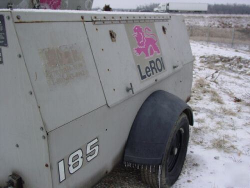 Leroi 185 cfm air compressor; jd diesel; towable 572 hr