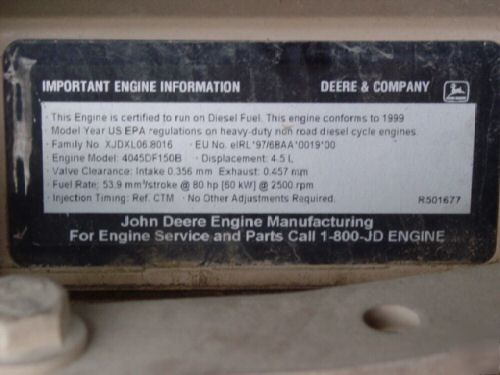 Leroi 185 cfm air compressor; jd diesel; towable 572 hr