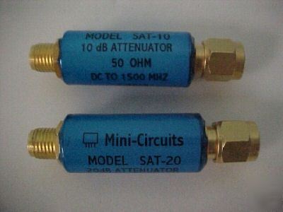 Lot of 2 mini circuits sat 10 db attenuators 50 ohm