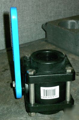 Norwesco ball valve, poly bolted, 1-1/4