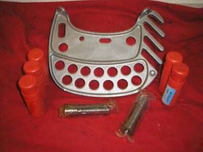 R8 collet rack with 7 pc collet set