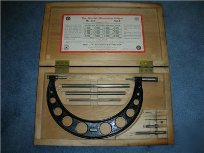 Starrett #224, 6-9 outside micrometer set b in case exc