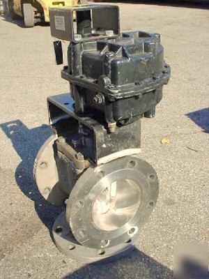 Xomox tuffline 6 inch three way valve 150 class nooney