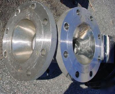 Xomox tuffline 6 inch three way valve 150 class nooney