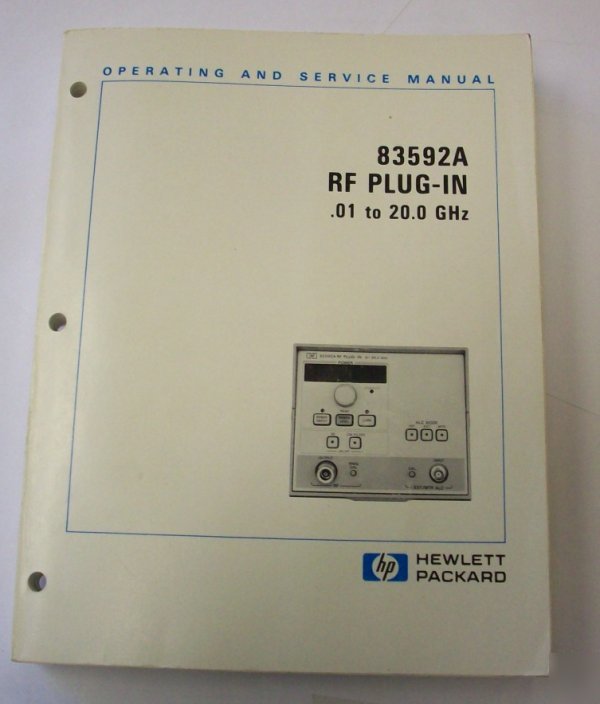 Hp / agilent 83592A op/service manual - $5 shipping 