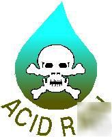 Large metal health and safety sign acid rain 1413