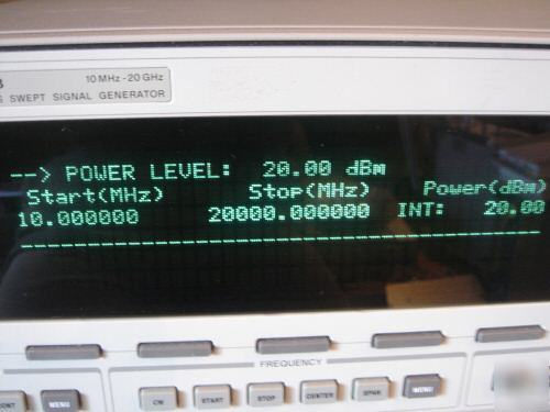Agilent 83623B opt 1 & 4 10MHZ-20GHZ sweep generator