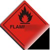 Flammable sign-adh.vinyl-230X230MM(ha-011-ag)