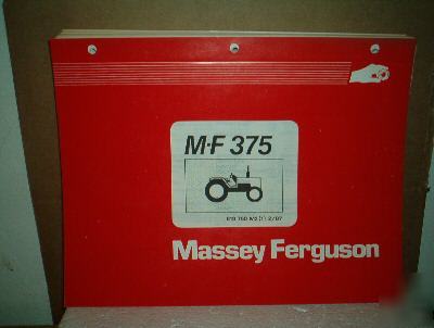 Massey ferguson 375 parts manual old used dealer book