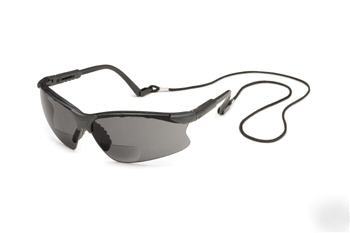 Safety reading glasses gray len bifocal magnifiers +2.5