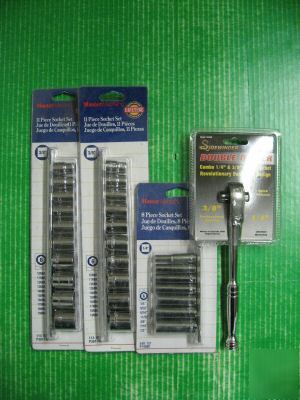 Socket sets and drive ratchet set of 4 pcs (2)