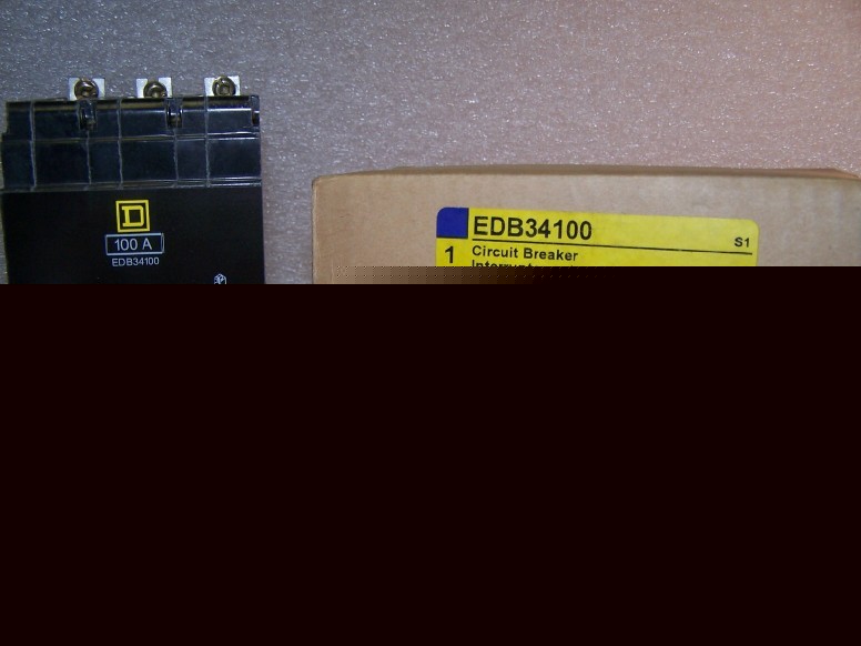 Square d circuit breaker EDB34100 100 amp 3 pole 
