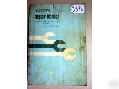 Toyota 4FB 10,14,15,20,25, 2FB 30, fba 10,15,20,25,30
