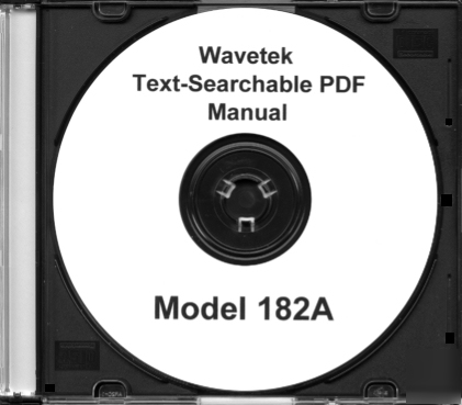 Wavetek model 182A service and operating manual
