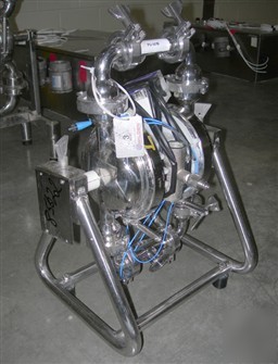Used: wilden air powered diaphragm pump, stainless stee