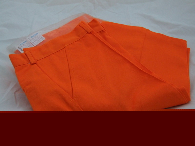 Orange hi-vis work trousers - ppe - sz 36